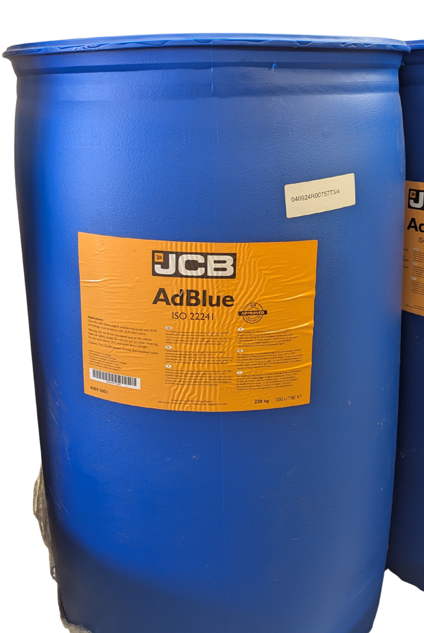 JCB Adblue 200L Barrel: 4007/1003