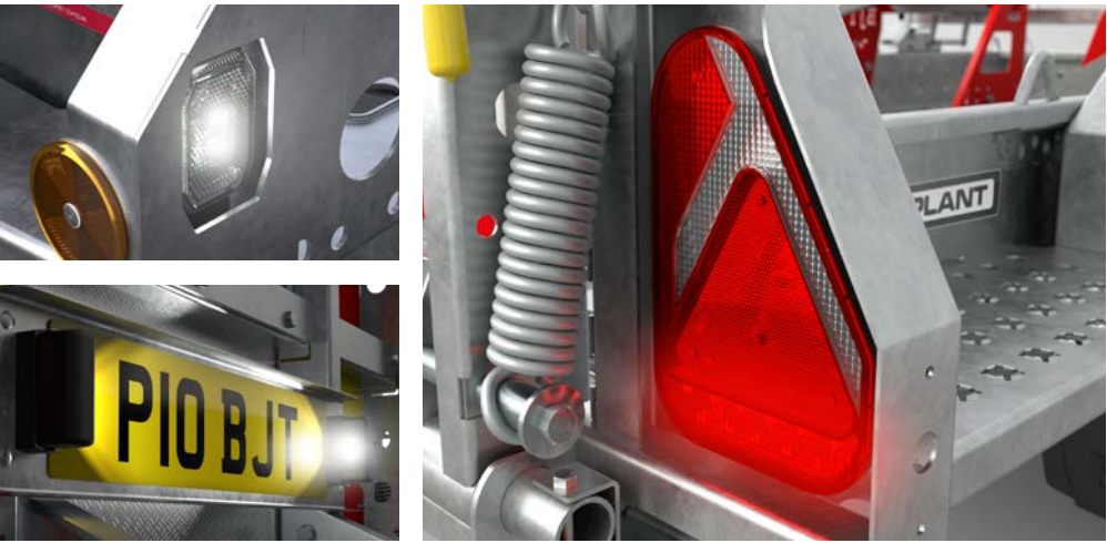 Digger Plant Trailer - 3.2m x 1.7m, 3.5t, 2 Axle, 12in wheel - Brian James