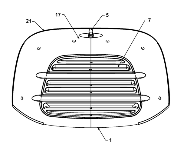 JCB Rear Louvered Grill: 346/00154
