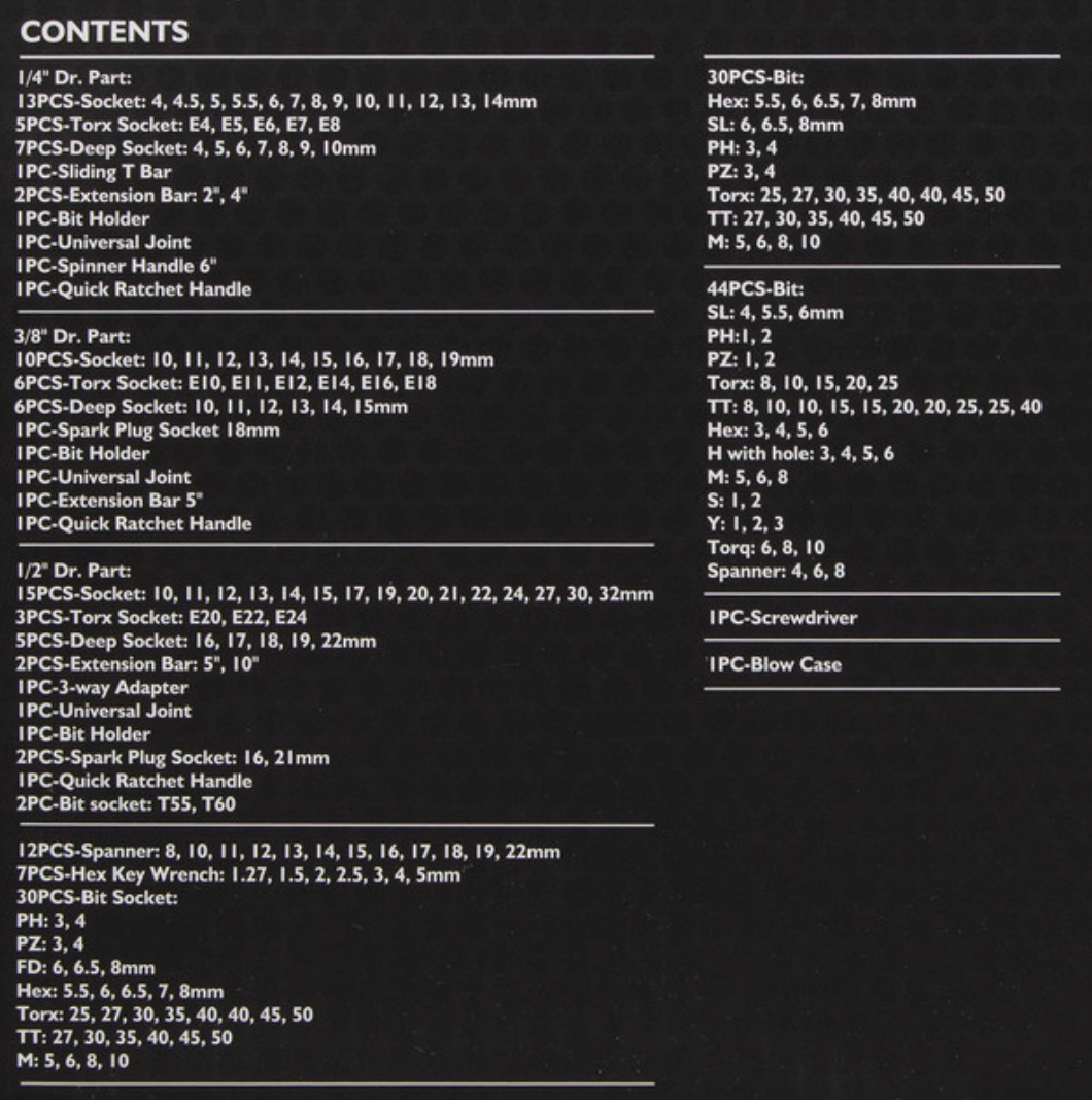 JCB 216 Piece Socket and Bit Set | JCB-38841