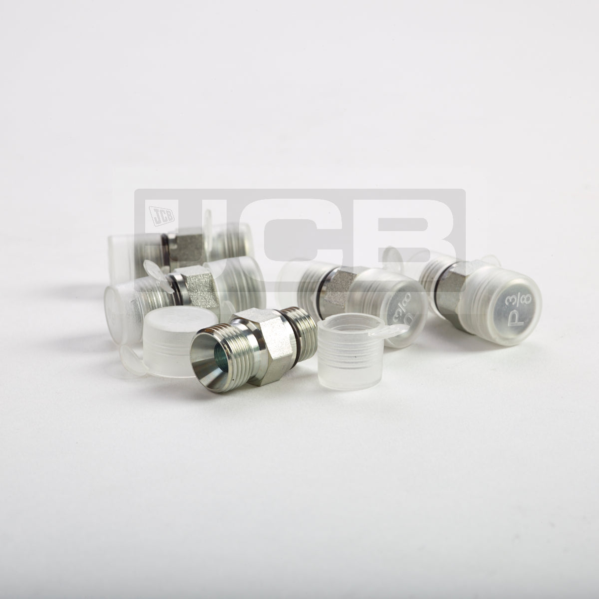 JCB Adaptor 3/8 inch BSP x 9/16 inch SAE: 1620/2052 (Pack of 5)