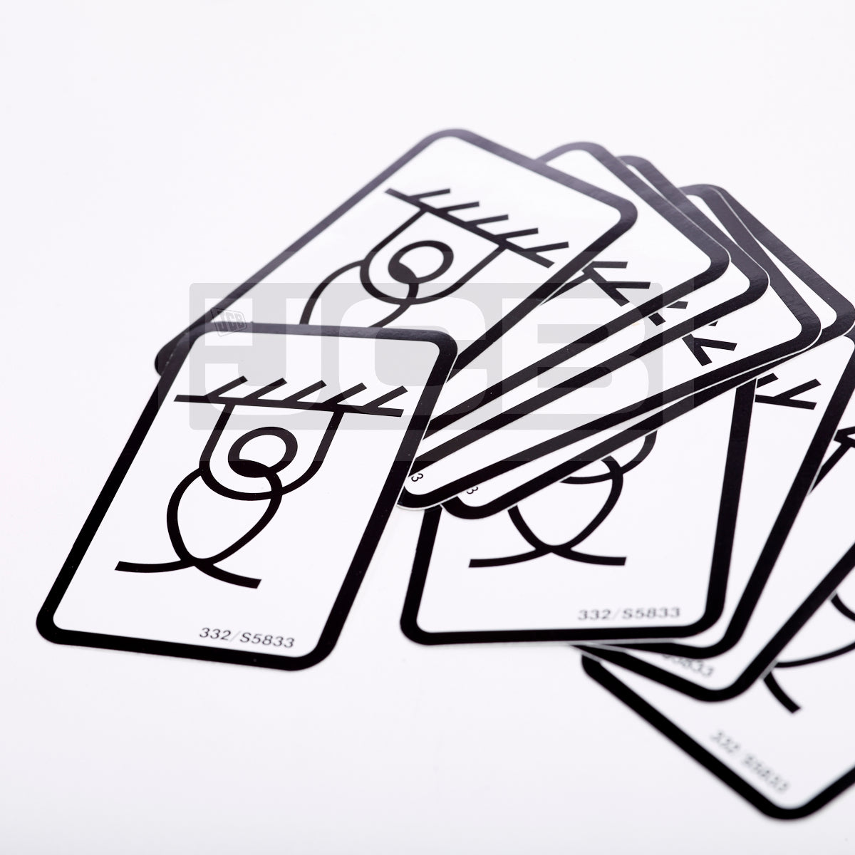 JCB Decal - Tie Down Label : 332/S5833 (Pack of 10)