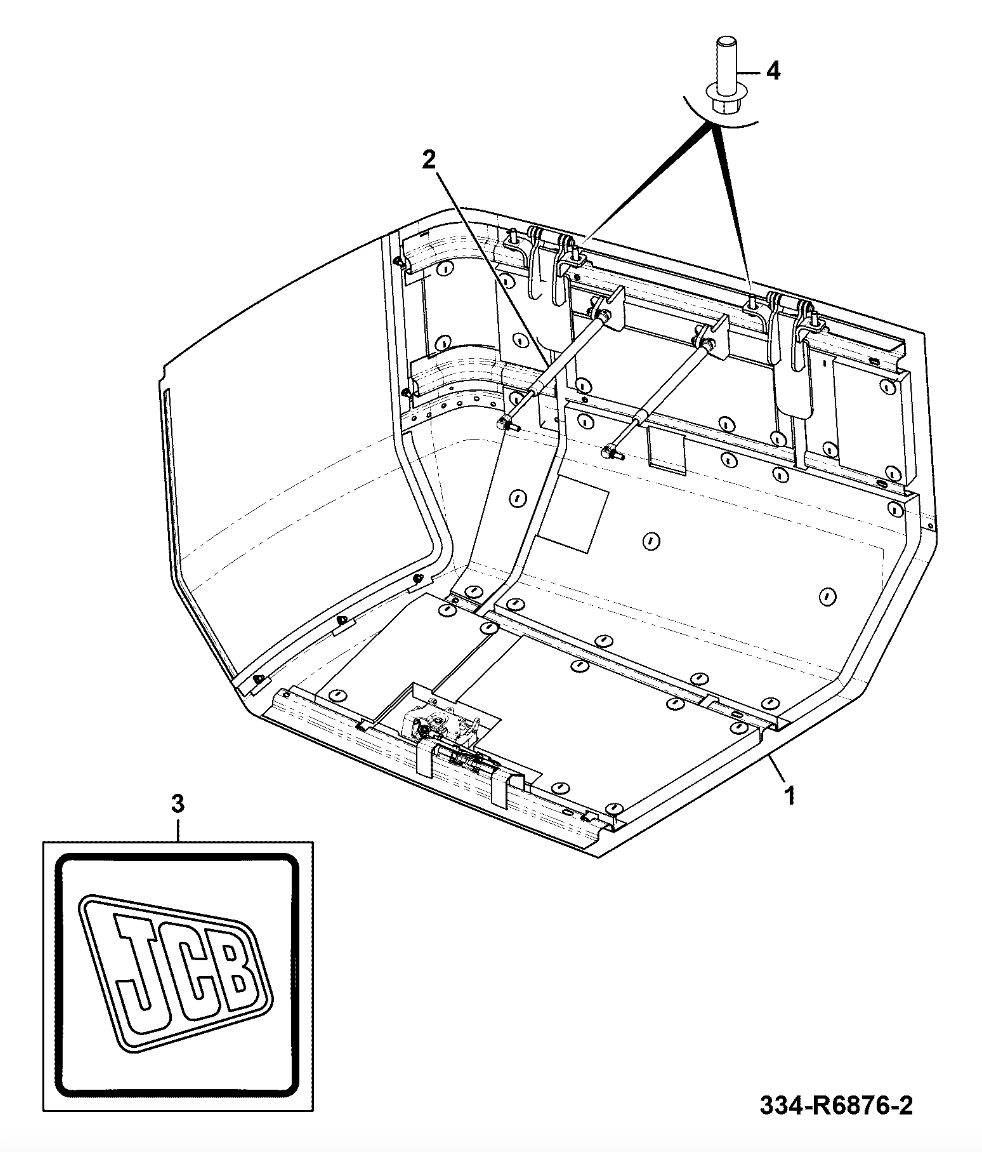 JCB decal 100mm x 100mm: 817/19661