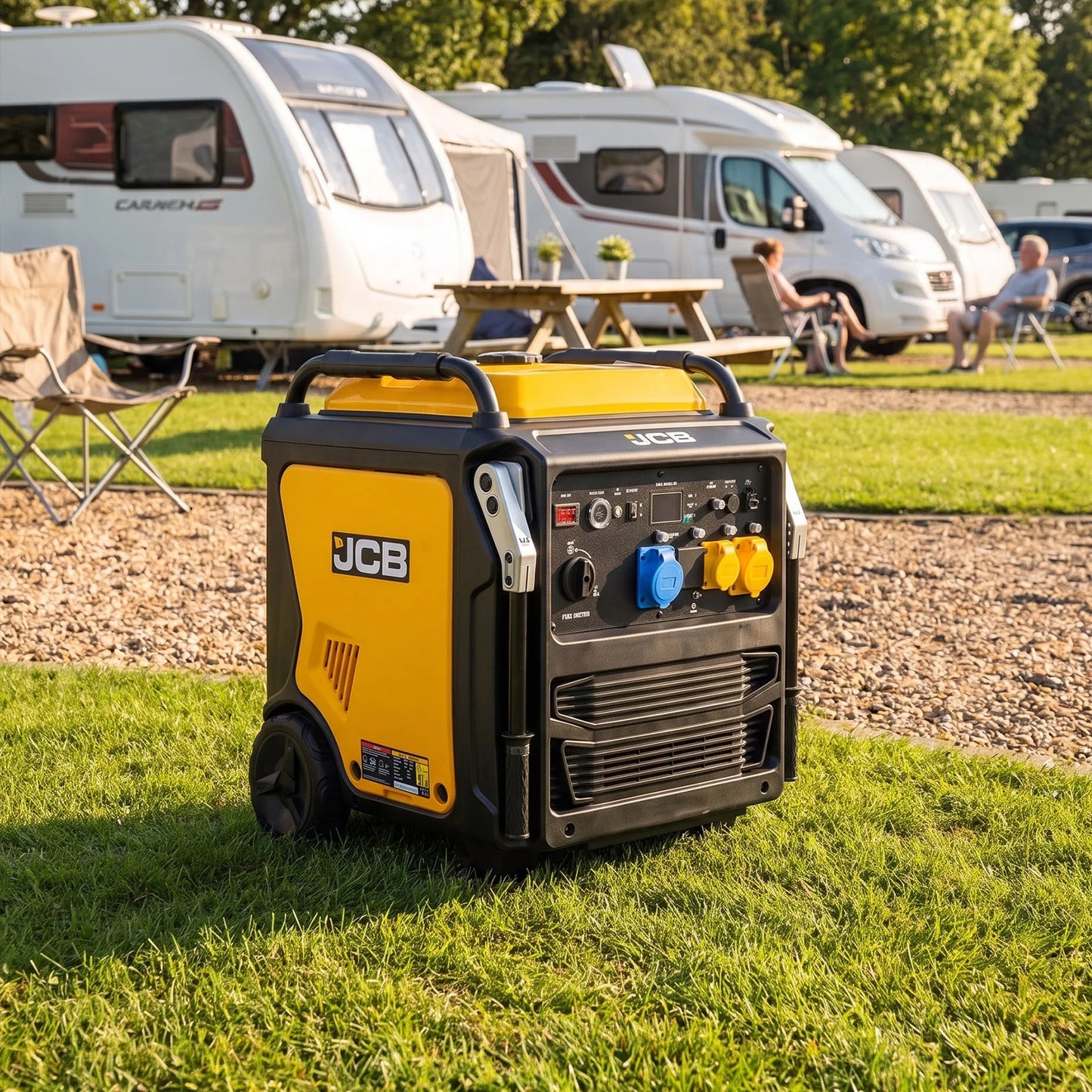 JCB, 11kW Dual-Voltage Inverter Generator, Remote Start, Wheels: ZJCB-IG12000DVE