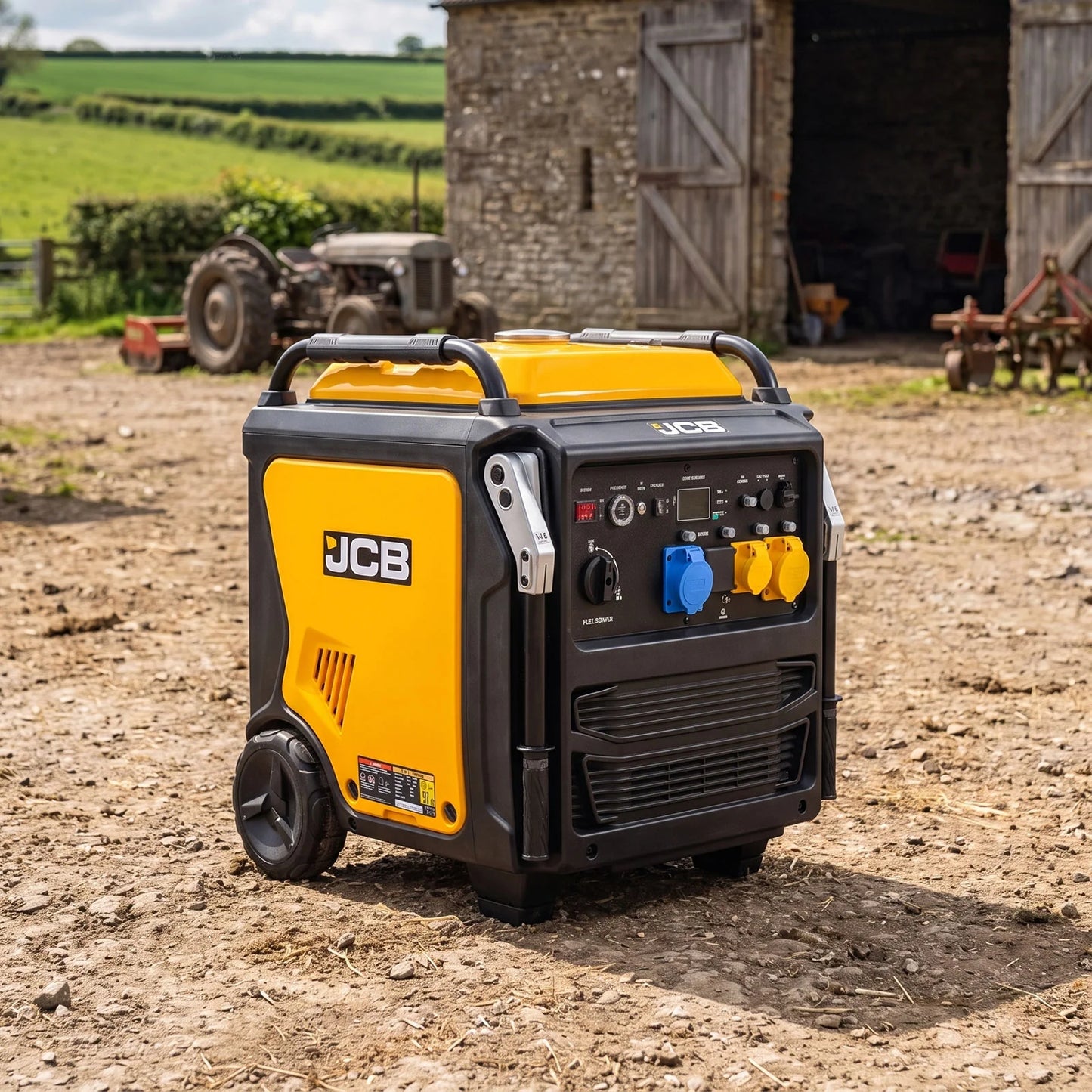 JCB, 11kW Dual-Voltage Inverter Generator, Remote Start, Wheels: ZJCB-IG12000DVE