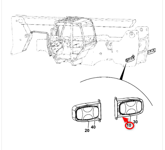 RH Rear Light Shroud: 401/A8394