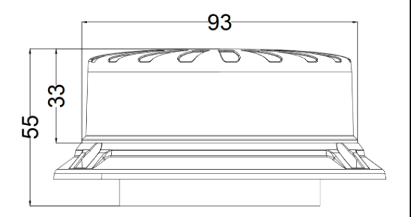 Amber Low Profile Magnetic Beacon: 700/L0001