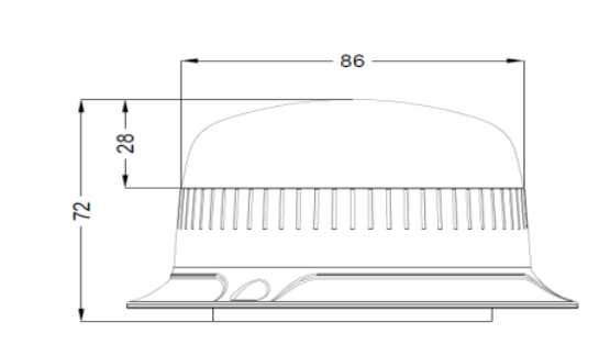 Amber Micro Magnetic/3 Point Beacon: 700/M0001