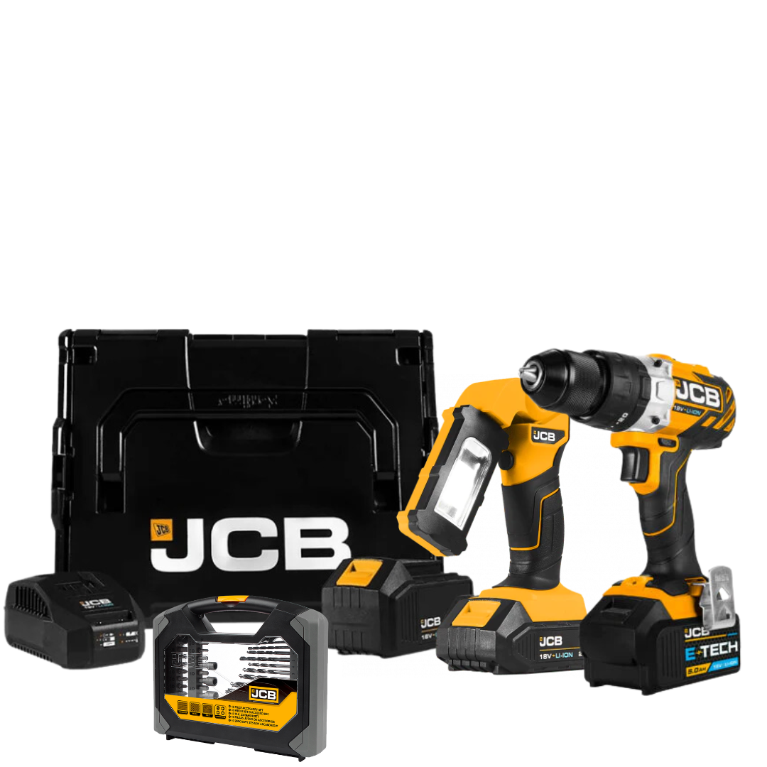 18V Combi Drill & Battery & Charger Kit (FREE 40pc Accessory Set & Light Body)