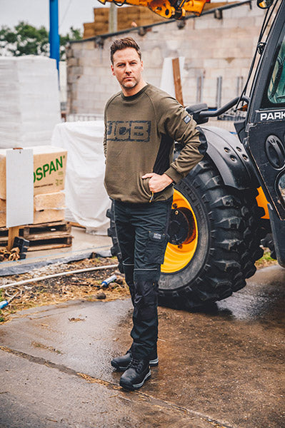 JCB Workwear Trade Crew Sweatshirt - Olive