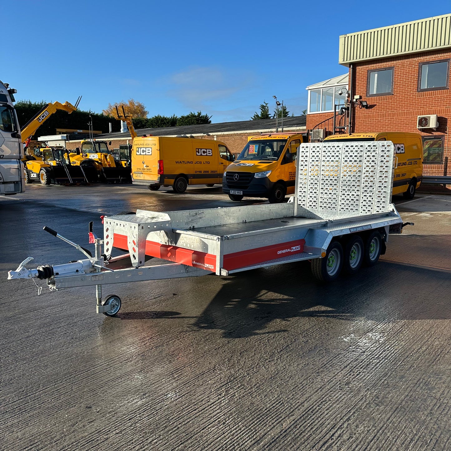 General Plant Trailer - 4.0m x 1.8m, 3.5t, 3 Axle, 12in wheel - Brian James