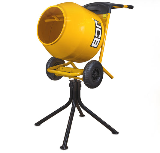 JCB Electric 230V 134L Seam Welded Cement Mixer 550W 100L Working Capacity | JCB-CM150E