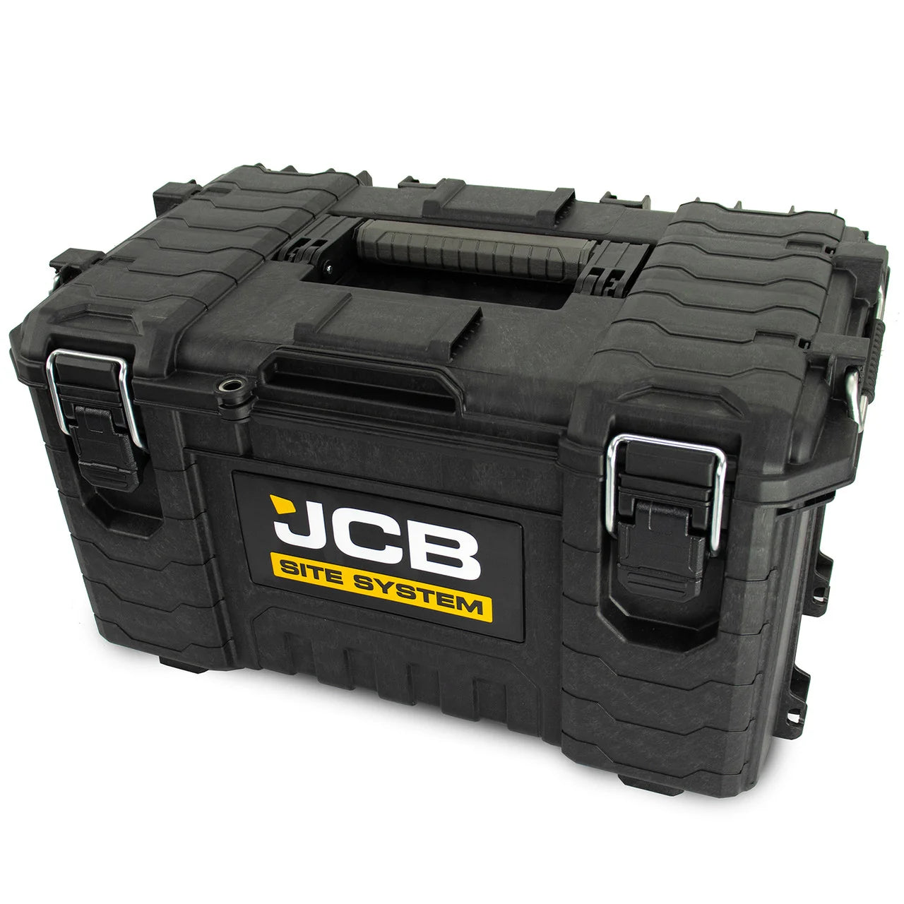 JCB Site System, 3-Piece Modular Tool Storage, Box and Organiser with Cart, 9’’ Wheels: JCB-SITESYS-ST