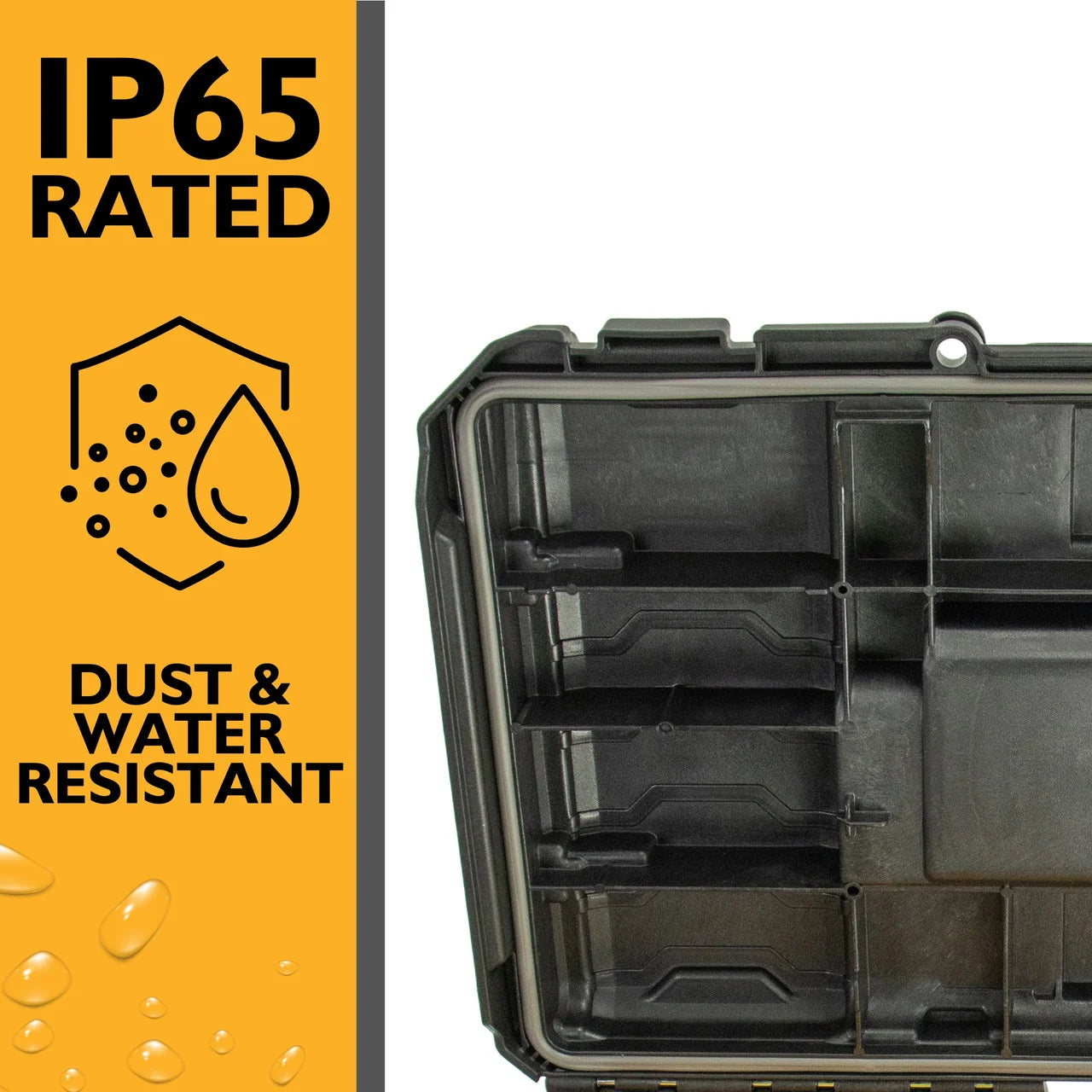 JCB Site System, 3-Piece Modular Tool Storage, Box and Organiser with Cart, 9’’ Wheels: JCB-SITESYS-ST
