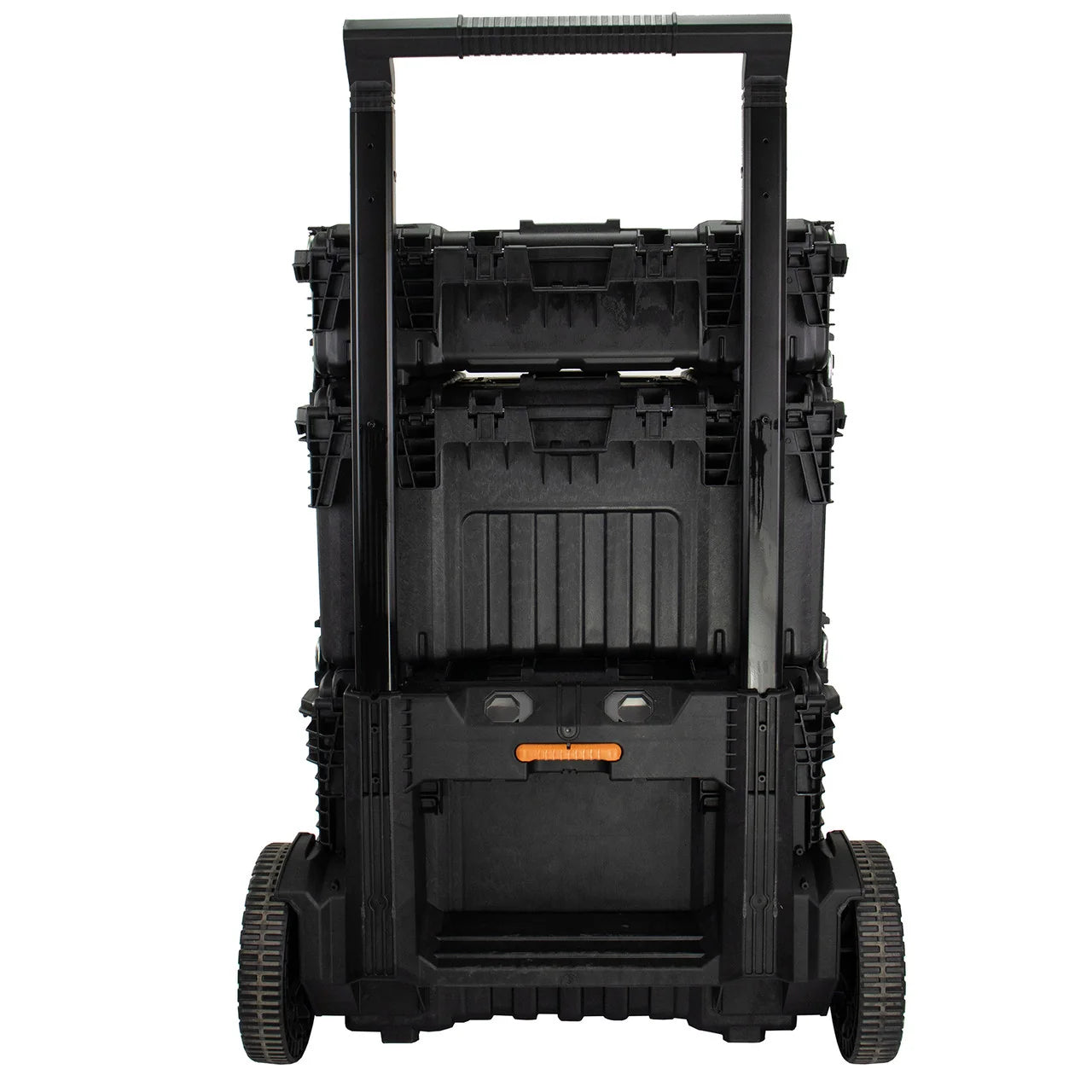 JCB Site System, 3-Piece Modular Tool Storage, Box and Organiser with Cart, 9’’ Wheels: JCB-SITESYS-ST