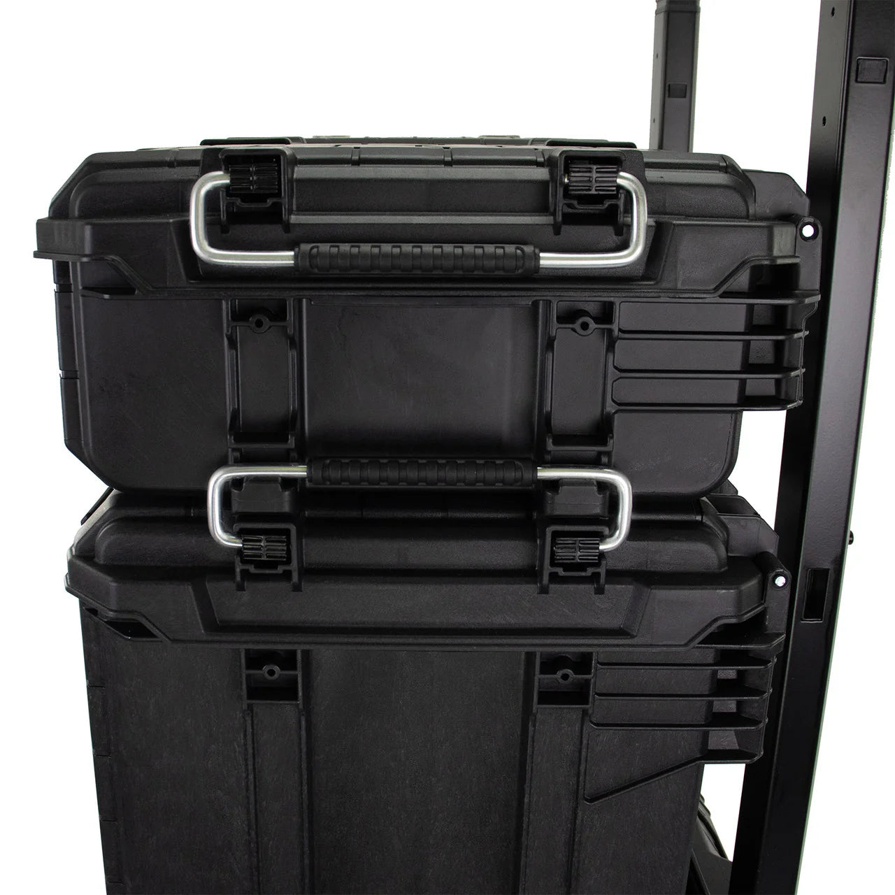 JCB Site System, 3-Piece Modular Tool Storage, Box and Organiser with Cart, 9’’ Wheels: JCB-SITESYS-ST