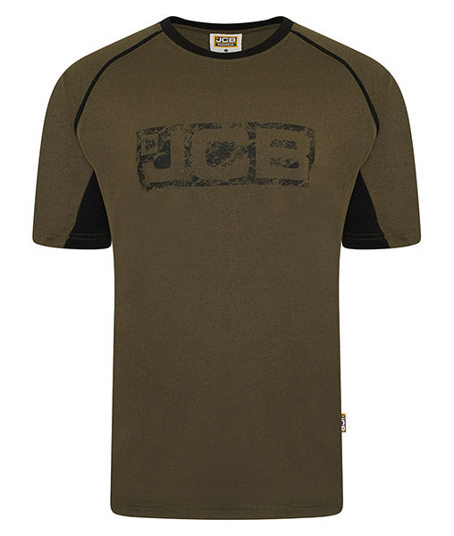 JCB Workwear Trade Olive/Black T-Shirt