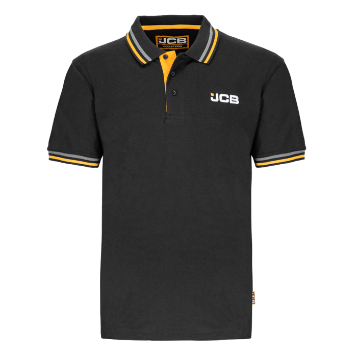 JCB Black Tipped Polo Shirt