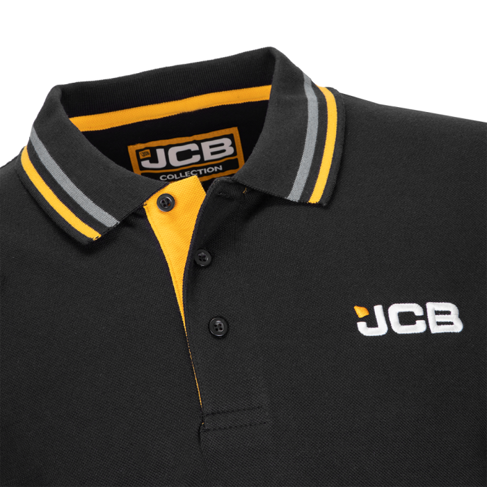 JCB Black Tipped Polo Shirt