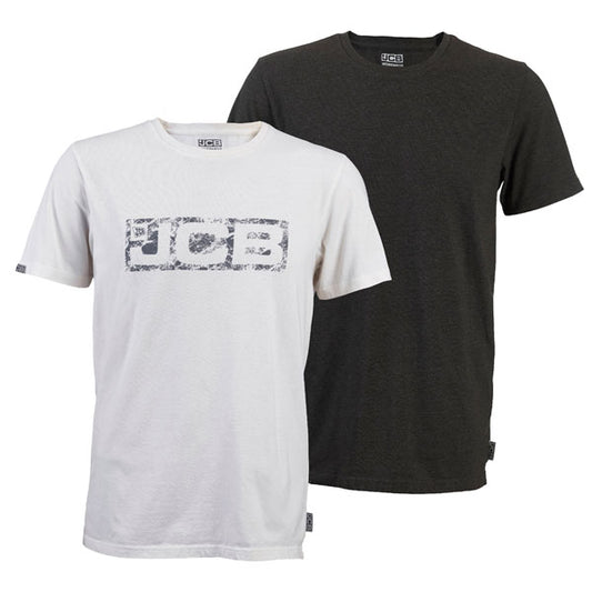 JCB Workwear Essential Twin Pack Grey & White T Shirts