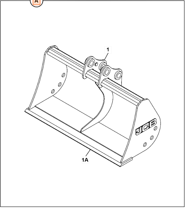 JCB 18Z Ditching Bucket: 980/B0108