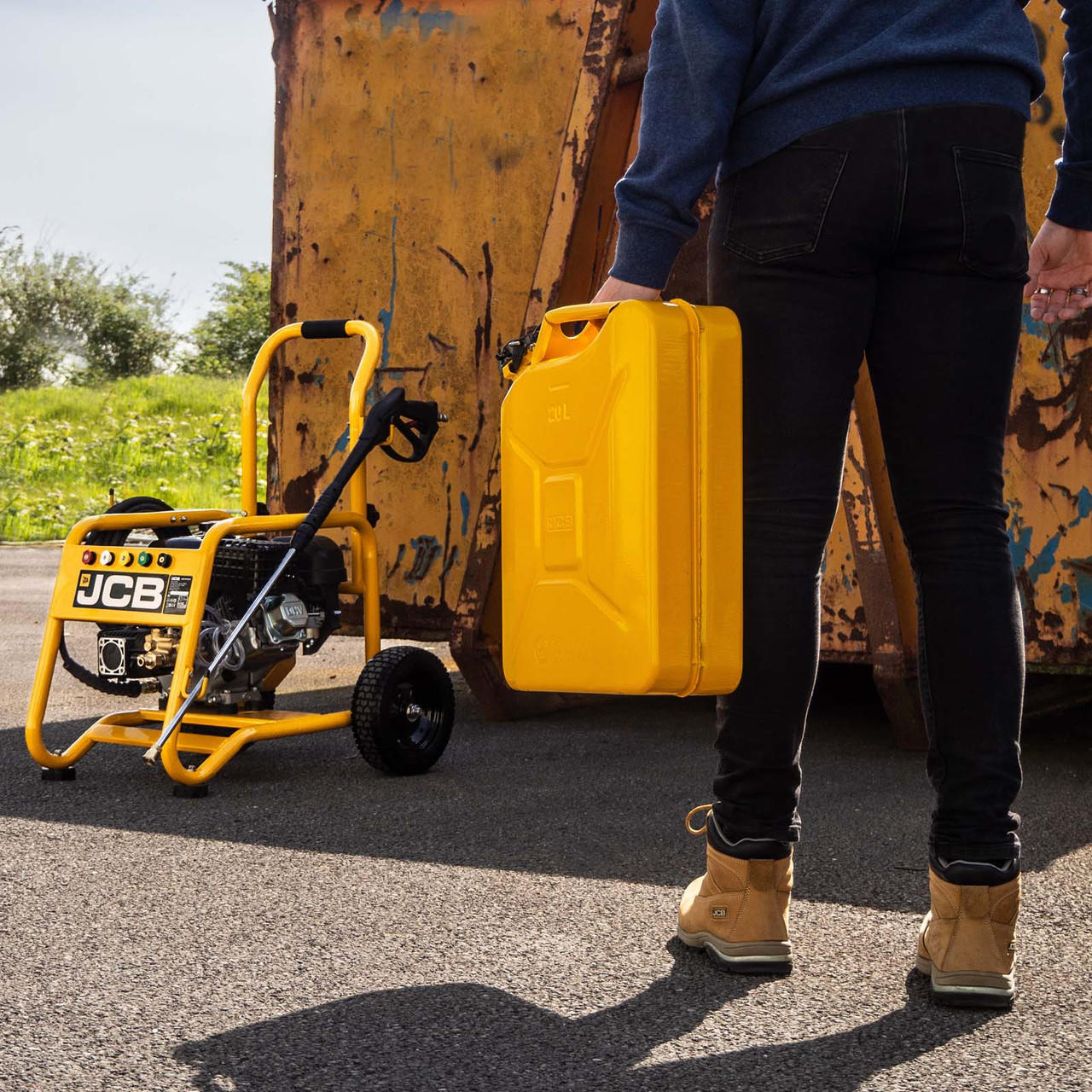 JCB Professional Jerry Can 20L, Heavy-Duty 0.8mm Steel | JCBJCAN20