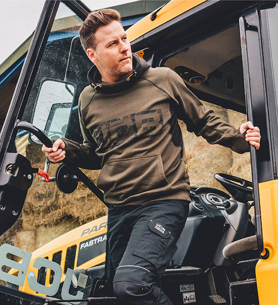 JCB Workwear Horton Hoodie Olive/Black
