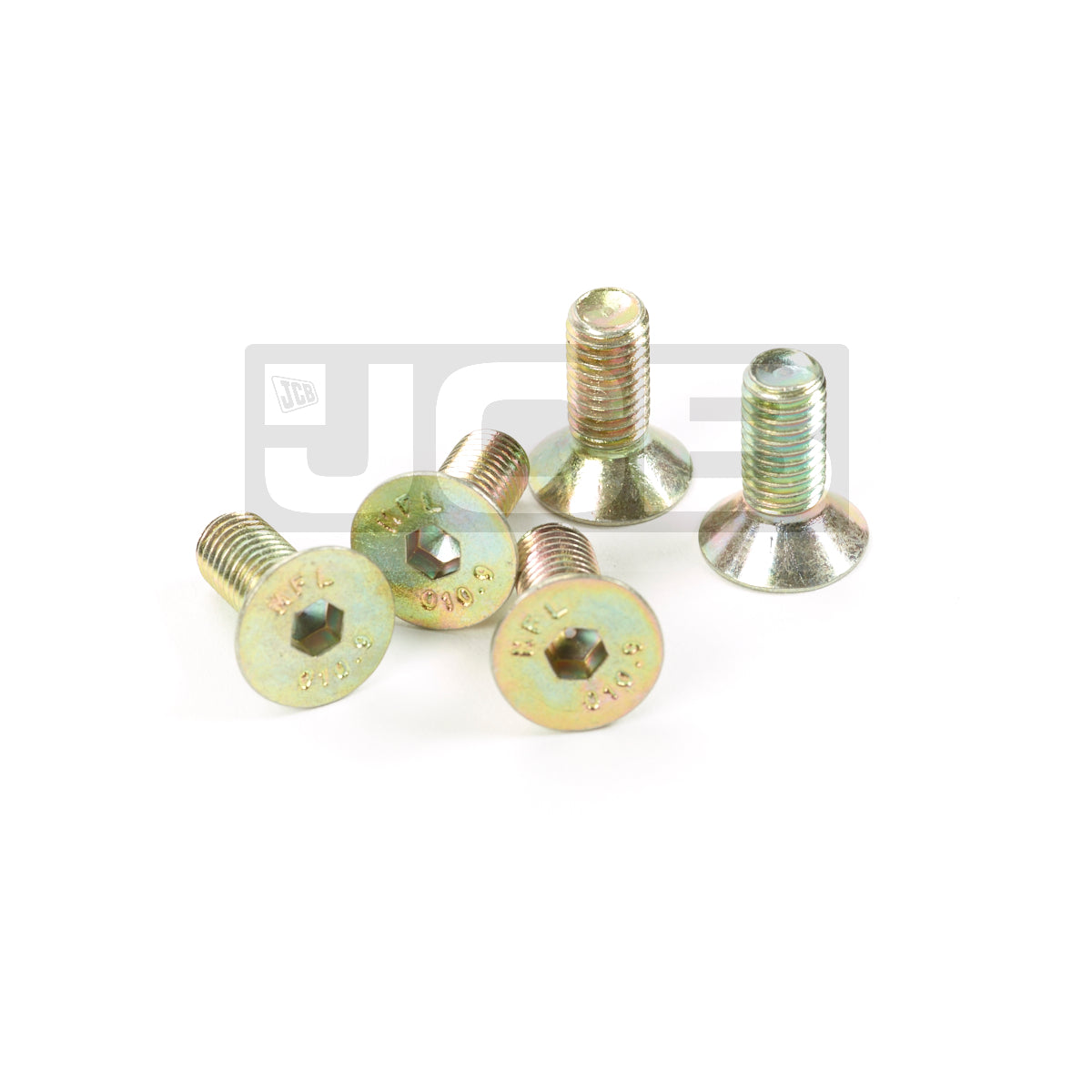 JCB Screw M10 x 25mm Countersunk : 826/01512 (Pack of 5)