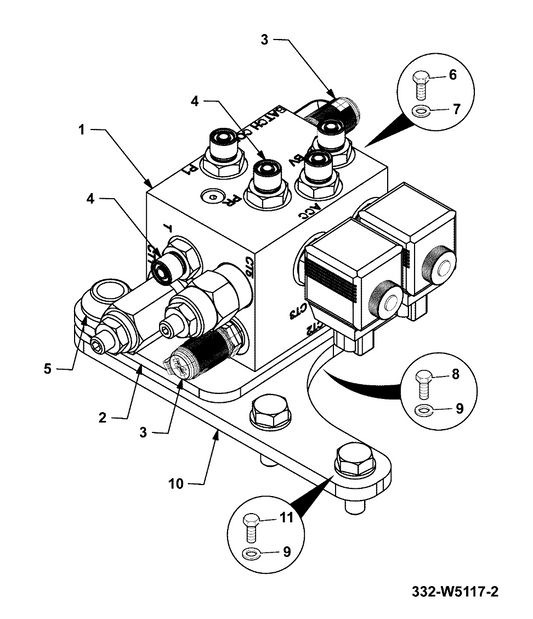 Valve Pressure Maintenance 35 bar relief: 25/222754