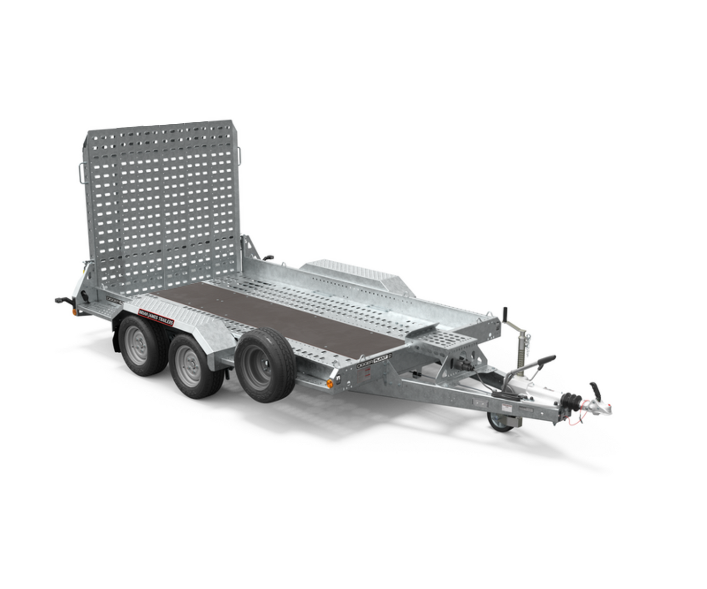 Digger Plant Trailer - 2.8m x 1.3m, 2.7t, 2 Axle, 13in wheel - Brian James