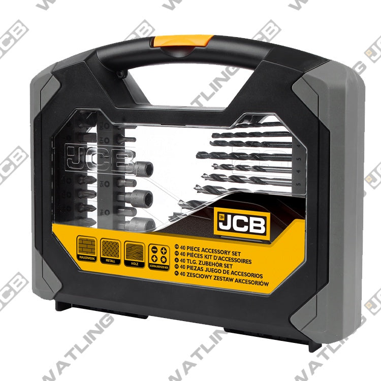 JCB 40PC COMBINATION DRILL AND BIT SET - PRICE REDUCED!